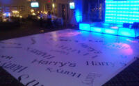 Removable floor decal for a special party celebration.